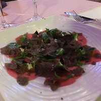 Карпаччо из говядины с муссом Грана Падано