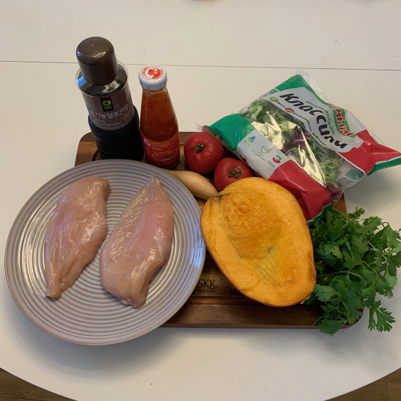 Манговая курица с историей